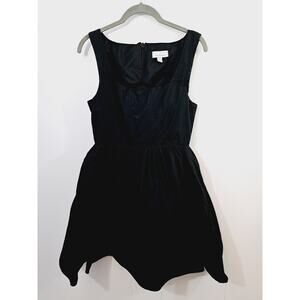 Topshop Women's Black Mini Dress In Size 4 Asymmetric Hem Party